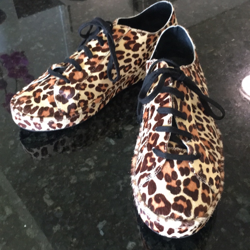 JOIE LEOPARD CALF- HAIR  SNEAKER. NWT